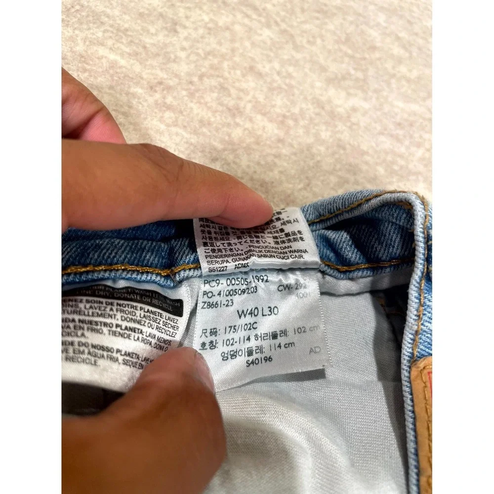 Levi's 505 Regular Jeans Mens‎ 40x30 Blue Denim Cotton Straight Leg Casual Wear